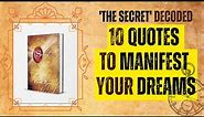 'The secret' decoded 10 quotes from law of attraction