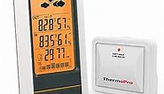 ThermoPro TP67B Waterproof Weather Station Wireless Indoor Outdoor Thermometer Digital Hygrometer Barometer with Cold-Resistant and Waterproof Temperature Monitor, 500ft Range