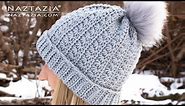 How to CROCHET STAR STITCH HAT - Easy Winter Hat by Naztazia
