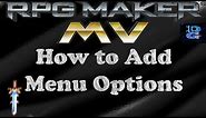RPG Maker MV How to Add Menu Options