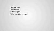 Goal setting and motivation