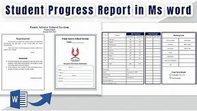 How to create Student Progress Report in Ms word || student Result Report Card in Microsoft word