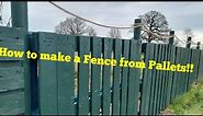How to make a fence from pallets!