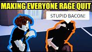 BACON HAIR MAKES the ENTIRE SERVER RAGE QUIT Roblox Jailbreak