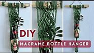 DIY Macrame Bottle Hanger │ Hanging Bottle Planter │ Macrame Planter │ Home Decor Idea │ Craft Idea