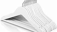 HOUSE DAY Wooden Childrens Hangers Kids Hangers 20 Pack, Wood Baby Hangers Nursery Hangers, 360° Swivel Hook Non Slip Coat Hanger for for Coats, Suits, Pants and Jackets, White