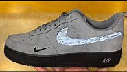 Nike Air Force 1 Low Reflective Swoosh Grey Shoes