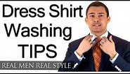 Tips On Washing & Cleaning Mens Dress Shirts - Wash Cold - Spot Clean - Hang Dry - Iron Moist