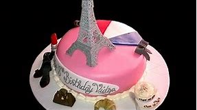 How to make a Paris themed cake with Royal icing Eiffel tower