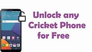 Cricket Phone Unlock - Unlock Cricket Phone For Free | Cricket Sim Unlock Code