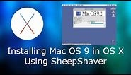 How To Install Mac OS 9 In OS X Using SheepShaver