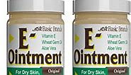 Basic Organics Brands - Vitamin E Ointment - 2oz - Moisture Enhancing - Can Help Reduce Appearance of Scars, Stretch Marks, Fine Lines & Wrinkles - 2Pack