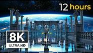 8K Ultra HD 12 Hours - Ambient Space Walk. Screensaver, Live Wallpaper