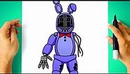 How to DRAW WITHERED BONNIE - Five Nights at Freddy's - [ How to DRAW FNAF Characters ]