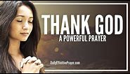 Prayer For Thanking God | Prayer For Thanksgiving