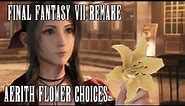 Aerith's All Flower Choices - Final Fantasy 7 REMAKE in 4K | SPOILER WARNING