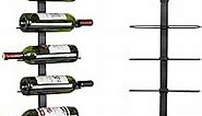 AQAREA Wall Mounted Wine Rack: 9-Bottle Metal Wine Holder - Wall Wine Storage Organizer Shelf