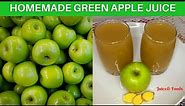 HOW TO MAKE HOMEMADE GREEN APPLE JUICE (with a blender) | Juice & Foods