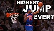 LeBron James Highest Jump EVER? Gets Head Over The Rim From 01.10.2010