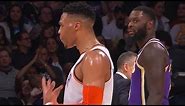 Russell Westbrook TROLLS Lance Stephenson With Air Guitar Celebration - Thunder vs Lakers