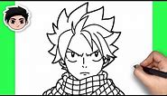 How To Draw Natsu Dragneel | Fairy Tail - Easy Step By Step Tutorial