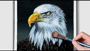 Realistic animal Acrylic painting /아크릴화 / how to paint Eagle/ Tutorial for beginner #14