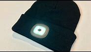 4 LED Rechargeable Flashlight Headlamp Knit Cap Beanie Review