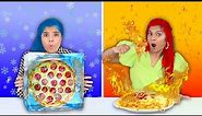 Extreme Fire Vs Ice Food Challenge | Hungry Birds