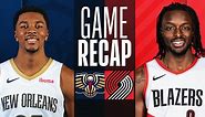 Game Recap: Pelicans 93, Trail Blazers 84