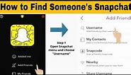 How to Find Someone's Snapchat Username - how to find someone on snapchat with username