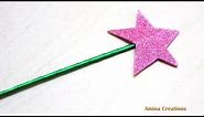 DIY Star fairy wand/Easy magic wand for girls/how to make fairy magic stick/DIY angel fairy stick
