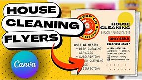 How to Create a Printable Flyer for Your HOUSE CLEANING BUSINESS in Canva