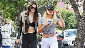 Kendall Jenner And Hailey Baldwin Showing Their Sexy Midriffs While Out On The Town