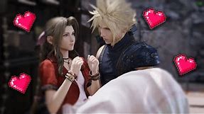 Final Fantasy VII Remake - Aerith Relentlessly Flirting with an Oblivious Cloud