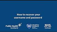 How to recover your username and password
