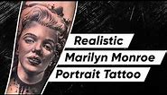 Creating A Realistic Marilyn Monroe Portrait Tattoo | Learn the Most Effective Shading Technique