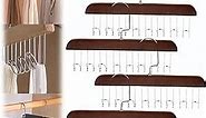 Anti Slip Multi Hook Coat Racks, 360 Degree Space Saving Hangers with 8 Hooks, Multifunctional Non-Slip Storage Hangers, Hanger with Multiple Hooks for Ties, Scarves, Socks 4 PCS