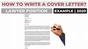 How To Write a Cover Letter For a Lawyer or Attorney Position? | Example