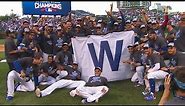 Cubs celebrate win, division title with 'W'
