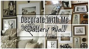 Decorate with me: How to Create A Gallery Wall | Farmhouse Inspired Gallery Wall