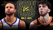 Golden State Warriors vs OKC Thunder Full Game Highlights | Nov 3, 2023 | FreeDawkins