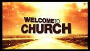 Welcome To Church Yellow Background Motion Video Loops HD