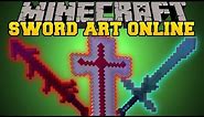 Minecraft: SWORD ART ONLINE (EPIC SWORDS FROM THE ANIME SAO) Sword Art Online Mod Showcase