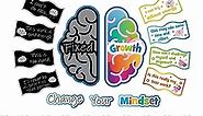 Growth Mindset Posters Bulletin Board Set Motivational Change Your Mindset Posters Positive Sayings Inspirational Poster Classroom Poster Decoration for Teacher Students School (Vivid)