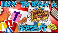 How To Draw A Birthday Present Folding Surprise