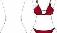 ZEDODIER Swimsuit Hanger, 10 Pack Lingerie Hanging Rack, Top Swivel Hook, Foldable Design, Bathing Suit Bikini Display Swimwear Storage Closet Organizer for Collection and Show The Silhouette Shape