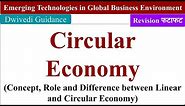 Concept of Circular Economy, Explained with example, difference between Linear and Circular Economy