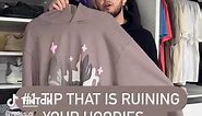 How to correctly hang up your hoodies | #clothingtips #clothinghacks #fashiontiktok #fashionhacks