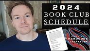 Revealing the Book Club Schedule for 2024 (Hardcore Literature)