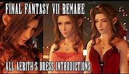 All Aerith's Dress Introductions - Final Fantasy 7 REMAKE in 4K | SPOILERS WARNING
